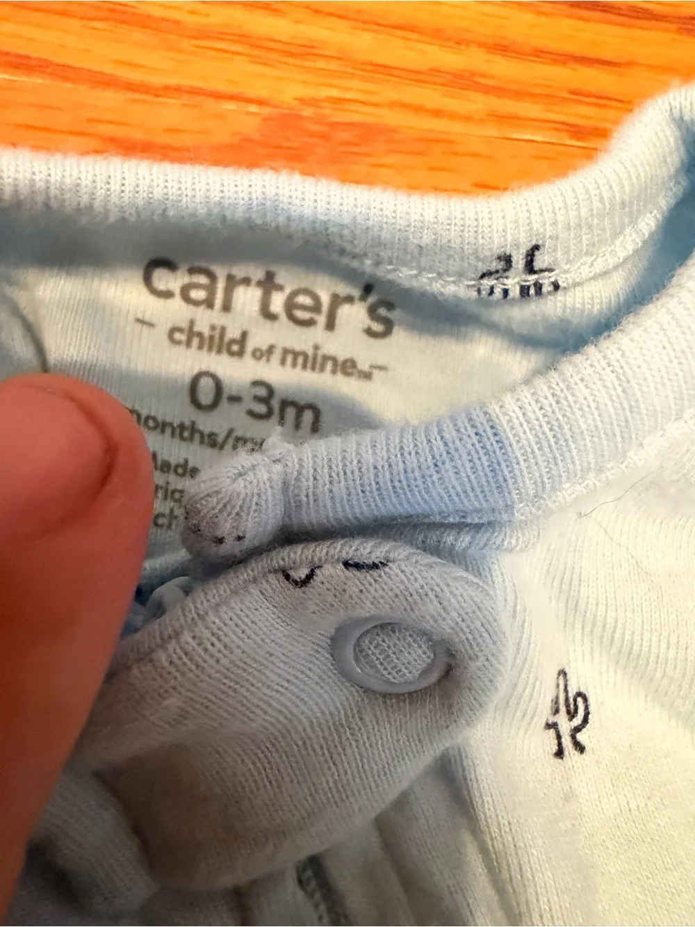 Carter's Light Blue Dinosaur Footed One-Piece